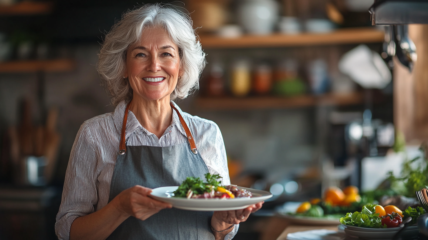 Дієтолог консультує літню жінку щодо здорового харчування
